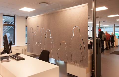 CoverSingle rumafskærmning i filt ophængt med wire (2)